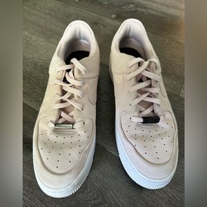 Pink Nike Platform Air-forces, Size:8